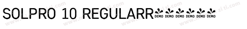 SolPro 10 Regularr字体转换